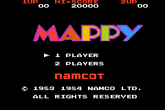 Famicom Mini 08 - Mappy Title Screen